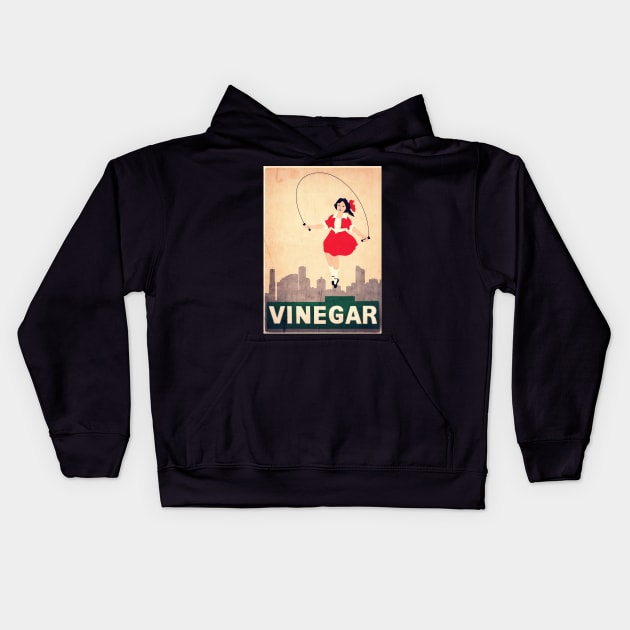 Skipping Girl Vinegar Kids Hoodie by melbournedesign